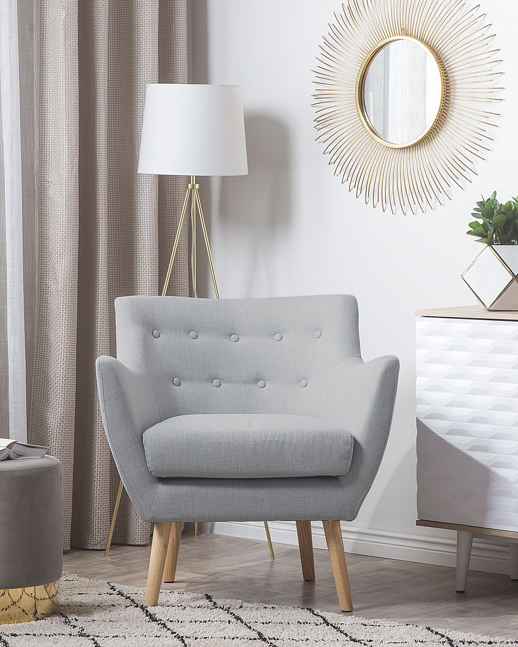 Fabric Armchair Grey DRAMMEN_719791