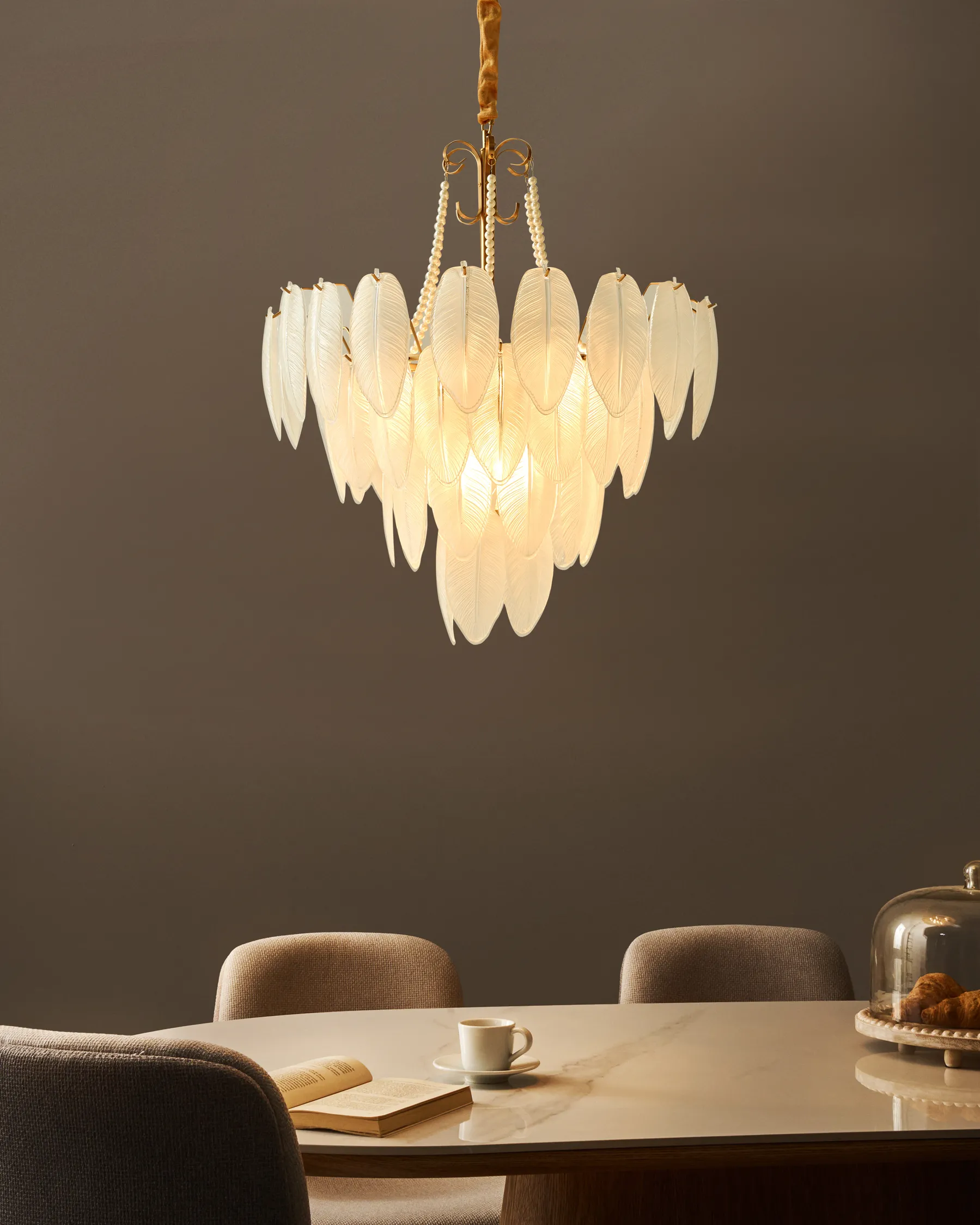 Chandelier YAUCA Glass Brass_1005909