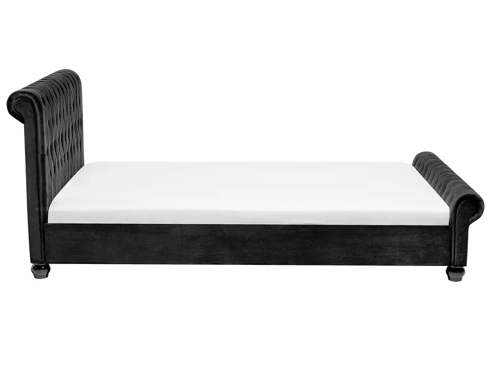 Waterbed Velvet AVALLON 180 x 200 cm (EU Super King) Black_846928