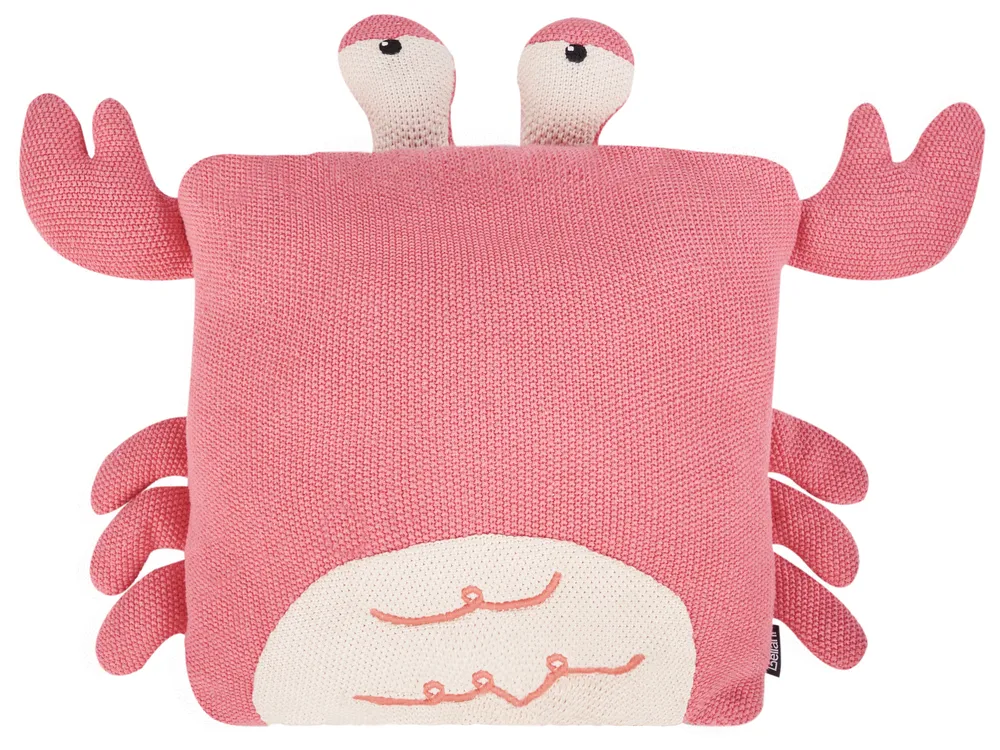 Lot de 2 coussins décoratifs JARGALLI 35 x 35 cm Coton Crabe Rose