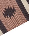 Kelim Teppich Baumwolle beige / braun 140 x 200 cm geometrisches Muster Kurzflor ARAGATS_869834