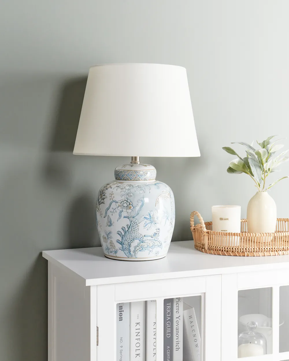 Table Lamp JAMAPA Porcelain White/ Blue_961366
