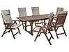 Garden Dining Set 6 Seater AMANTEA with Cushions Acacia Wood Taupe