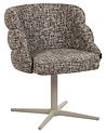 Silla de comedor giratoria YOUNGSTOWN Tela Gris pardo