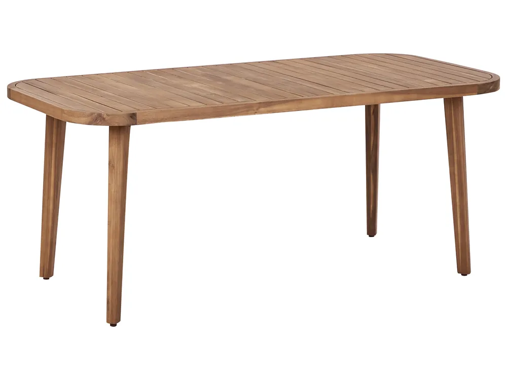 Tavolo da giardino beige mix 38x38x42 cm in rattan e legno di acacia