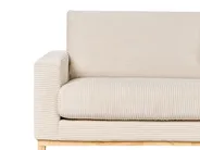 Corner Sofa 4 Seater SIGGARD Corduroy Light Beige Left Hand_944392