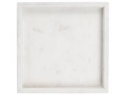 Plateau Décoratif En Marbre Blanc 30x20 Cm - Avec Poignées Et Fond Antidérapant - Pour Rangement Bijoux, Parfums, Café - Multifonction