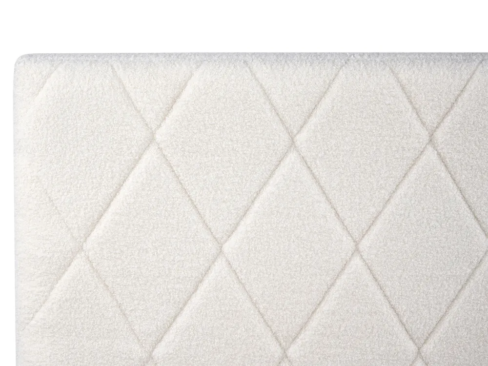 Ottoman Bed ROCHEFORT Boucle Off-White 140 x 200 cm (EU Double)_993751