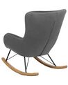 Velvet Rocking Chair Dark Grey ELLAN_745371