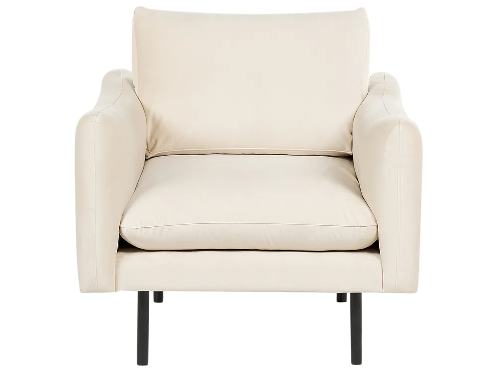 Living Room Set 4 Seater VINTERBRO Velvet Light Beige_897573