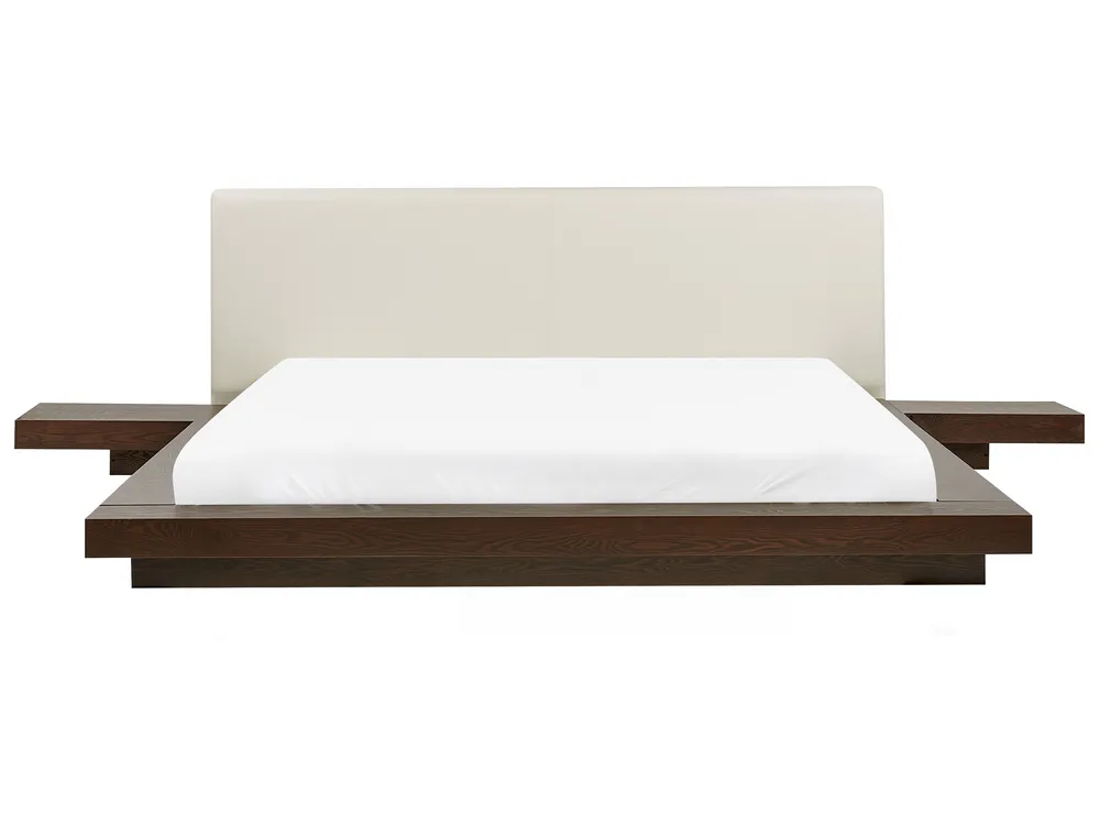 Letto Pelle sintetica ZEN 180 x 200 cm Frasino scuro