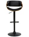 Barová židle tmavé dřevo/černá BAKU II_827963