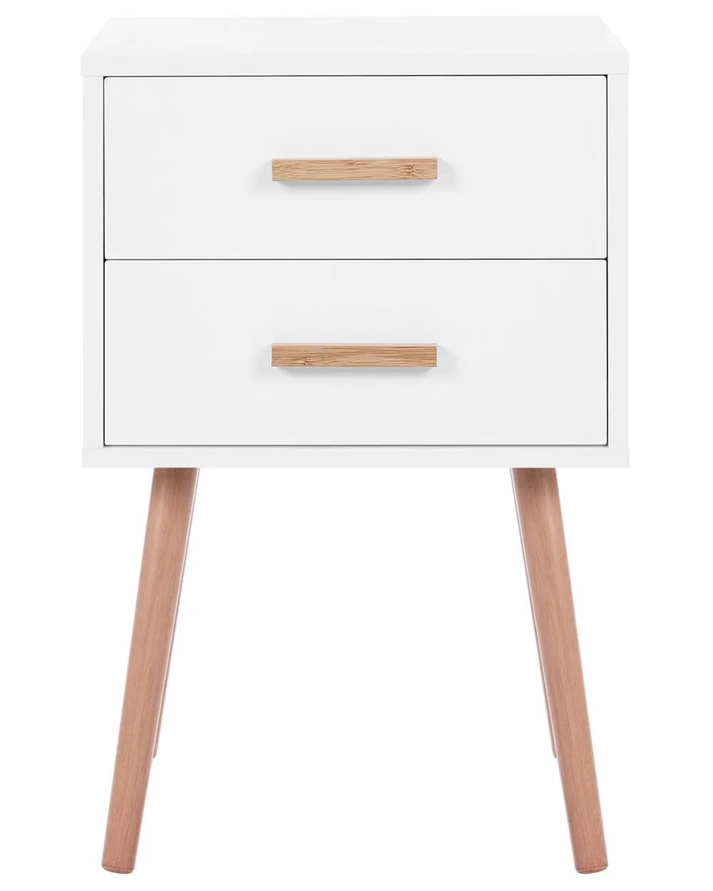 2 Drawer Bedside Table ALABAMA White_687541