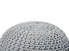 Pouf en coton gris clair 40 x 25 cm CONRAD_813928