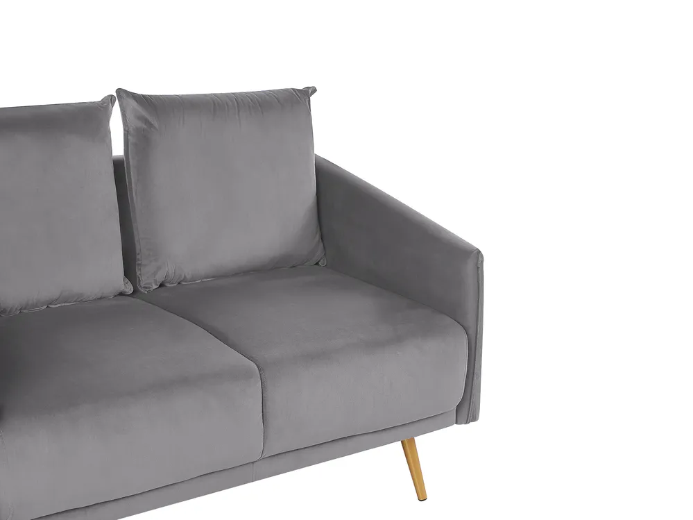 Sofa 2 Seater MAURA Velvet Grey_789157