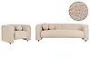 Living Room Set 4 Seater LEIREN Boucle Beige