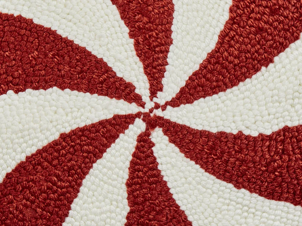 Zestaw 2 poduszek dekoracyjnych SWIRL CANDY Boucle 40 x 40 cm Czerwony_947106