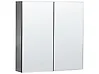 Armario de pared con espejo para baño NAVARRA 60 cm x 60 cm Negro