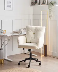 Desk Chair ALPINE Boucle Off-White_1006574