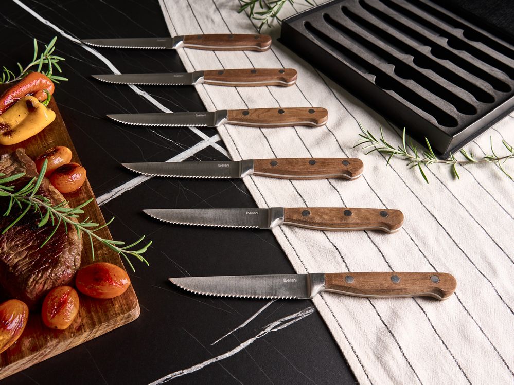Set of 6 Steak Knives NAGANO Brown
