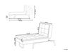 Chaise longue en tissu rouge LOIRET_927387