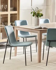 Set of 4 Dining Chairs GLENDIVE Fabric Light Blue_928997