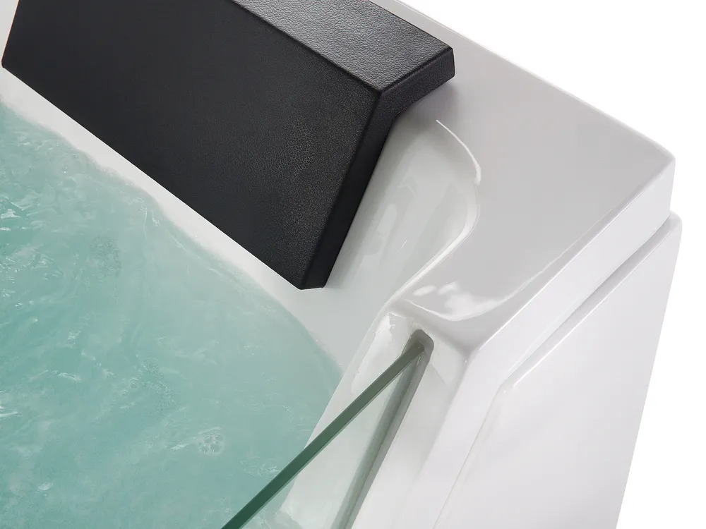 Corner Hot Tub with LED SAMANA 1740 x 790 mm White_559605