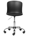 Swivel Armless Desk Chair Black VAMO_731939