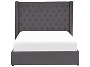 Letto contenitore LUBBON Velluto Grigio 140 x 200 cm_833508
