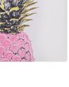 Leinwandbild 3er Set Ananas-Motiv rosa / gold 30 x 30 cm APESIKA_784821