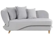 Left-Hand Chaise Longue MERI with Storage Velvet Light Grey_903540
