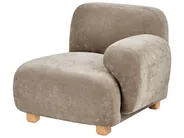 Divano modulare 2 posti AMLI con ottomana Tessuto Beige_1070307