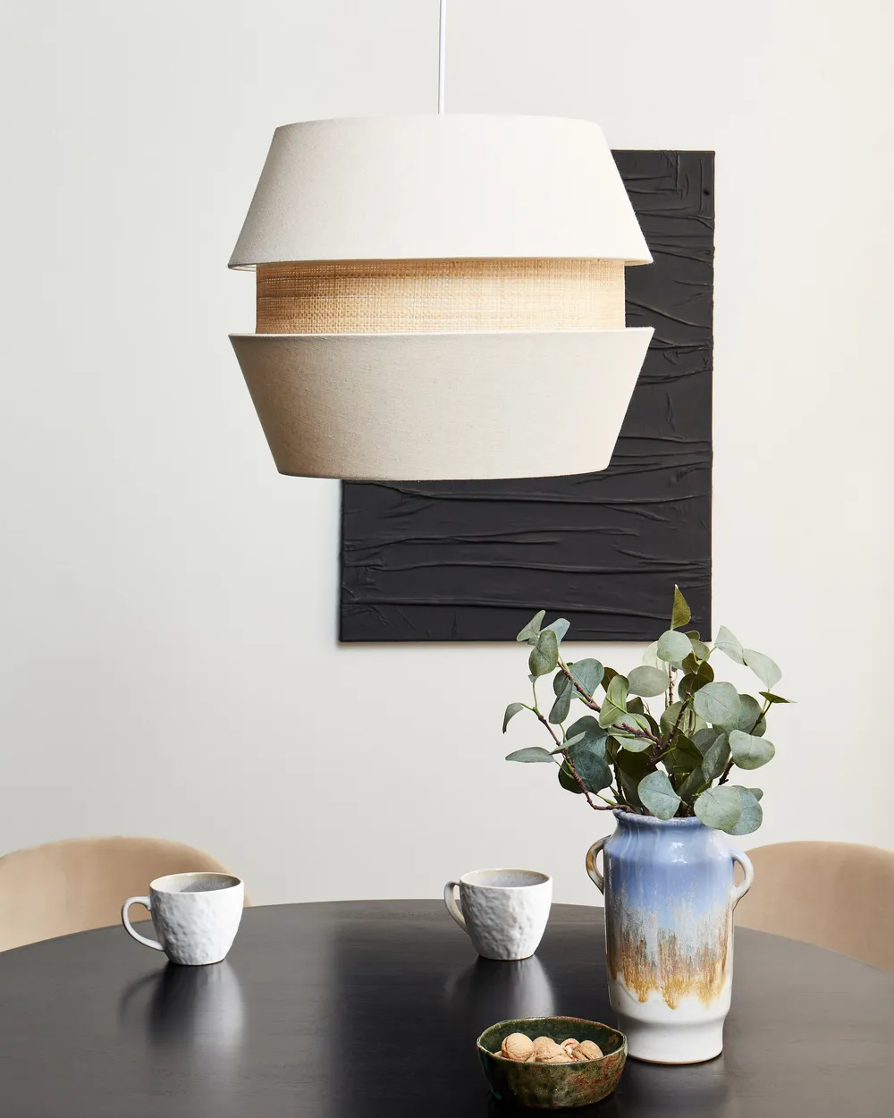Lampadario ATOYAC Lino sintetico Beige_906205