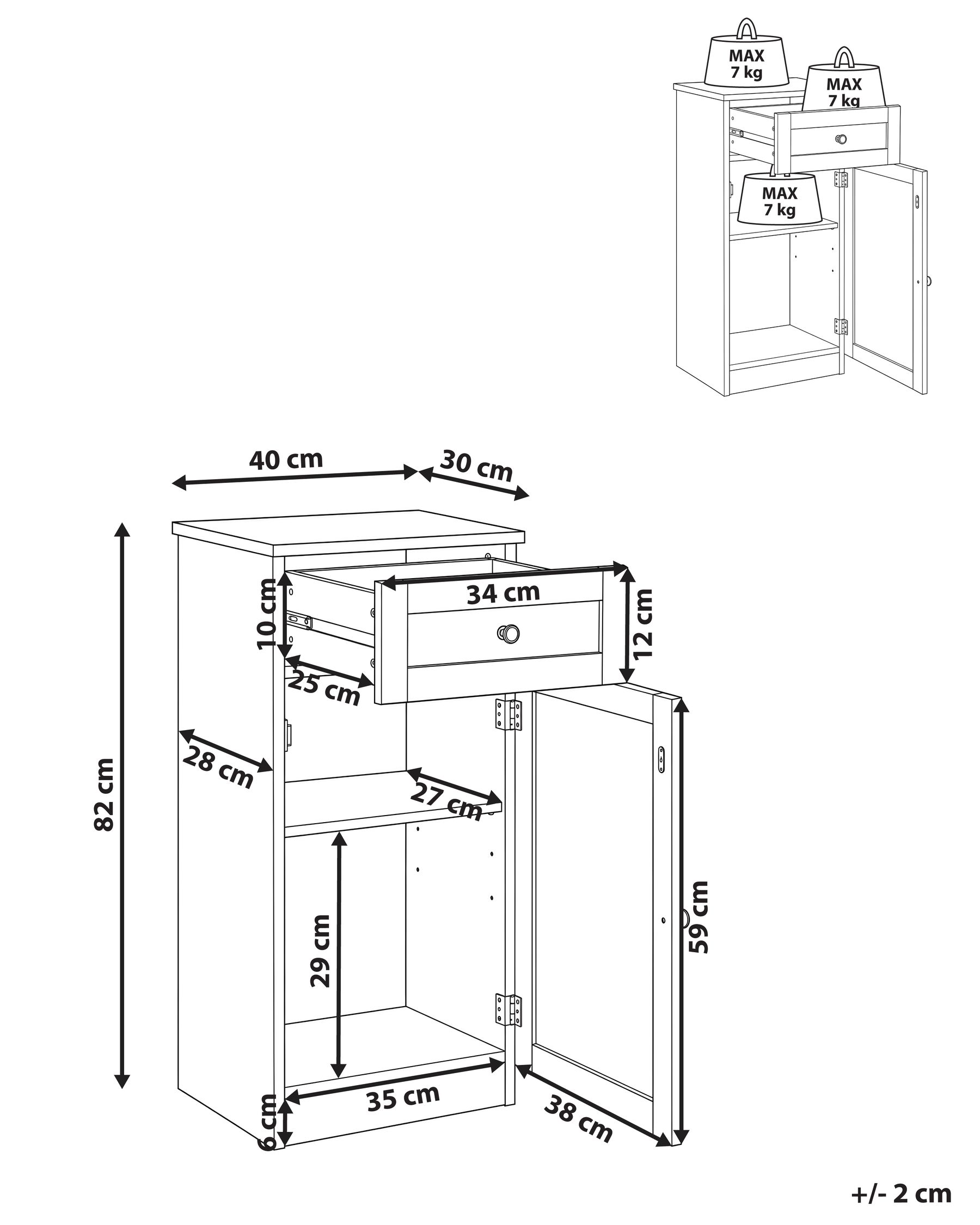 Szafka łazienkowa ATJONI 40 cm Szary_1109595