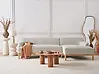 Corner Sofa SOSJO Fabric Light Beige Left Hand