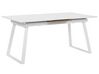 Mesa de comedor extensible blanco/madera clara 160/200 x 90 cm KALUNA_789905