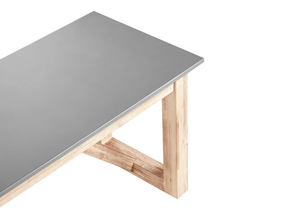 Panchina da giardino NOTTERI 180 cm Cemento Grigio_986004