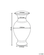 Wazon na kwiaty CALCEOLUS 41 cm Metal Złoty_1184926