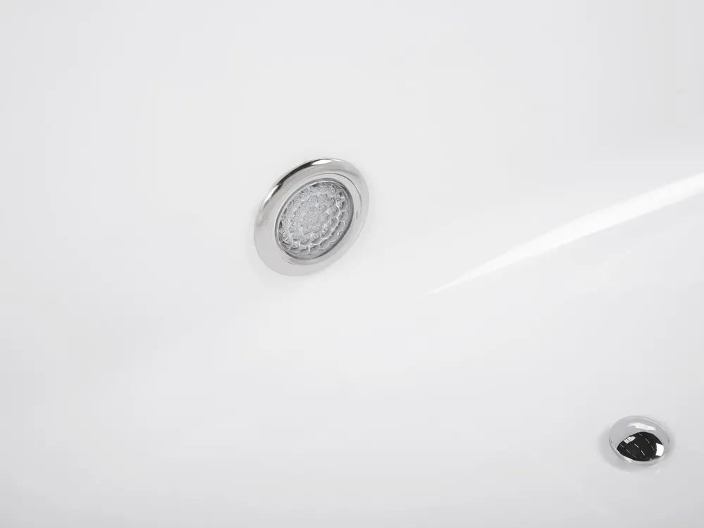 Vasca idromassaggio freestanding con LED ANTIGUA 168 x 80 cm Bianco_808168