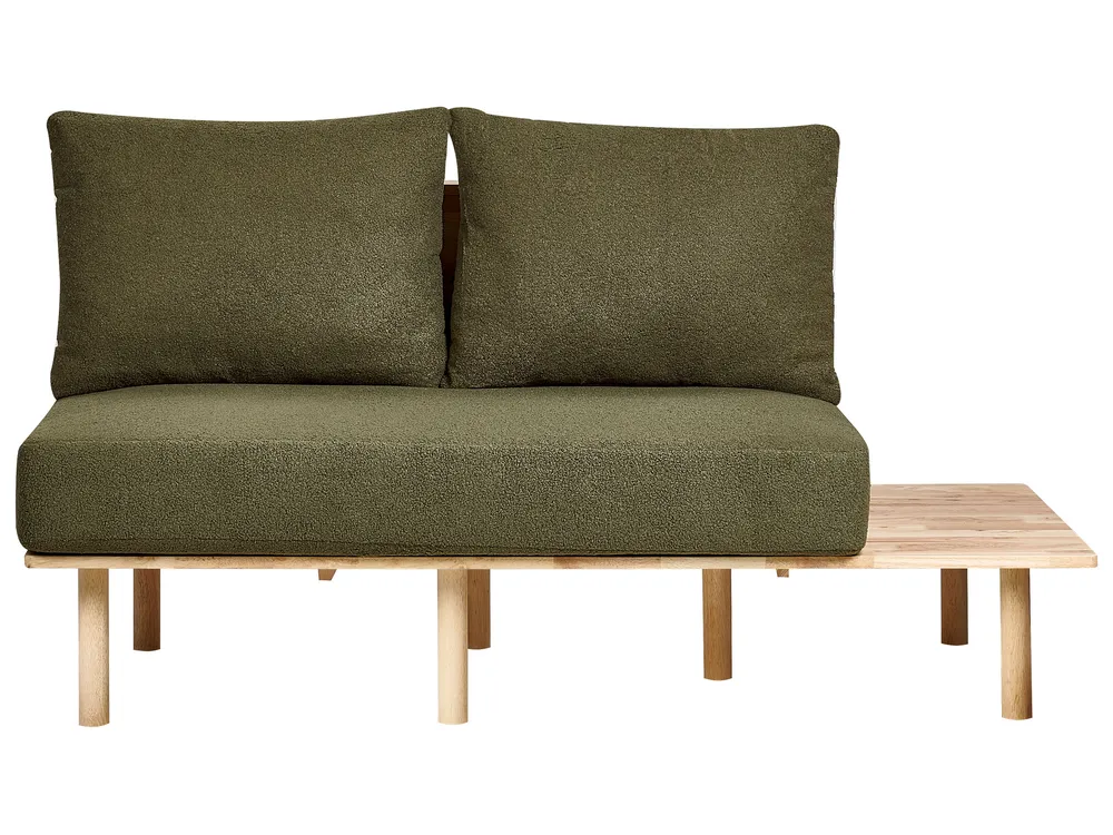 Divano 2 posti SALO con tavoli Bouclé Verde scuro_932539