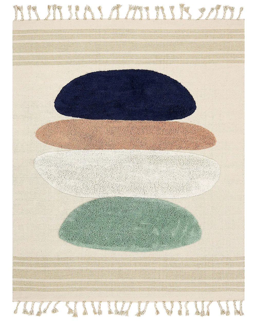 Rug ZEYNAK Multicolour 300 x 400 cm Cotton | Beliani.es