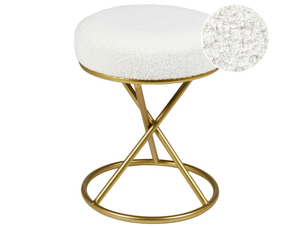 Footstool PRESHO Boucle Off-White