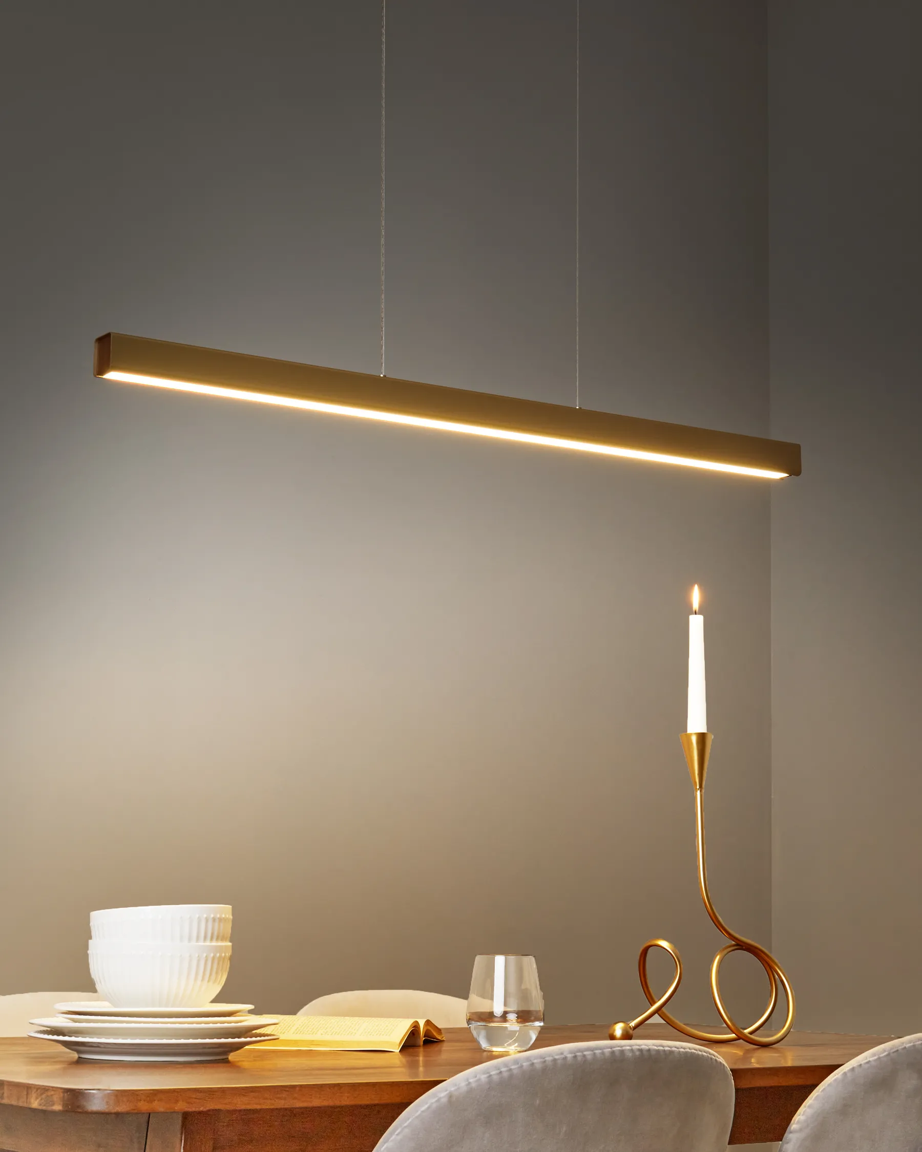 LED Pendant Lamp ARENAS with Remote Gold_965336