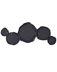 Specchio CHARNY 109 cm 44 cm Metallo Nero/Oro_900181