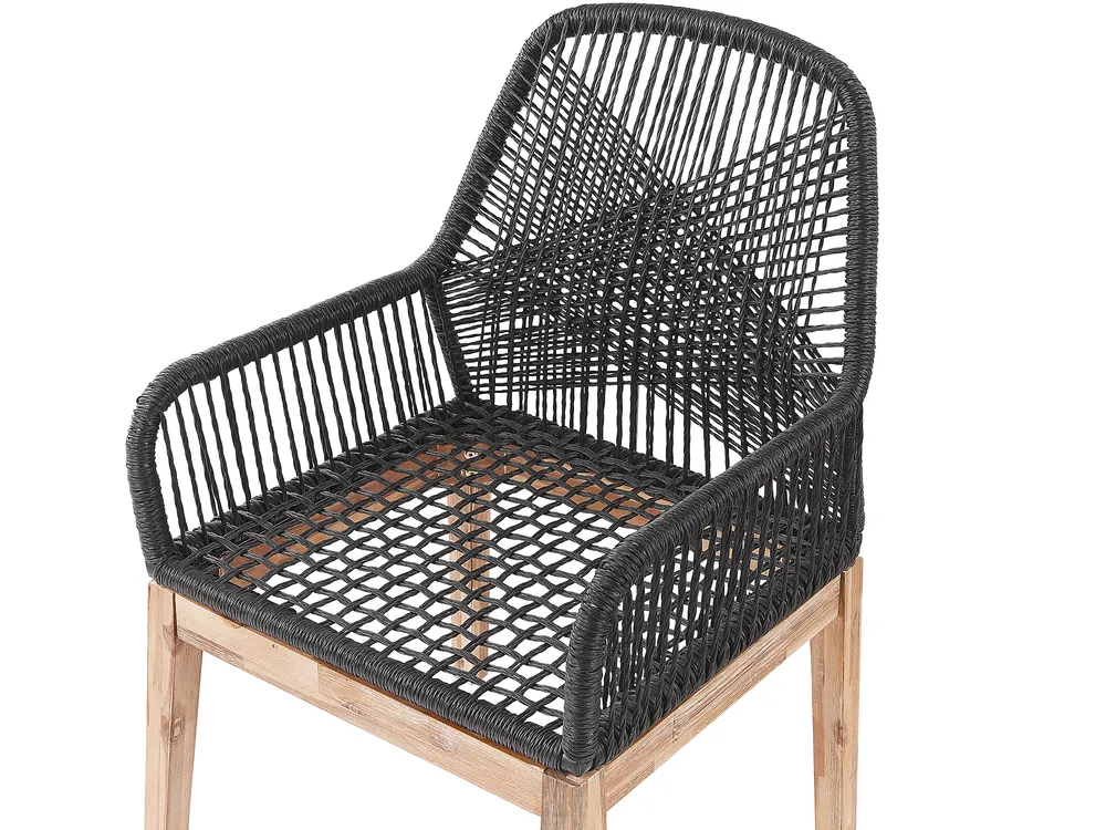 Set da pranzo da giardino 6 posti ORISTANO con cuscini Cemento Nero_945954