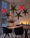 Zestaw 2 dekoracji wiszących LED MOTTI 45 cm Gwiazda Szmaragdowy