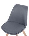 Set of 2 Fabric Dining Chairs Graphite Grey DAKOTA II_728826