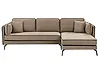 Corner Sofa ALTAN Fabric Brown Left Hand