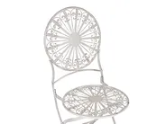 Bistro Set Folding SCAFA Metal White_856105
