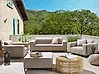 Garden Lounge Set with Table 5 Seater ROVIGO Beige